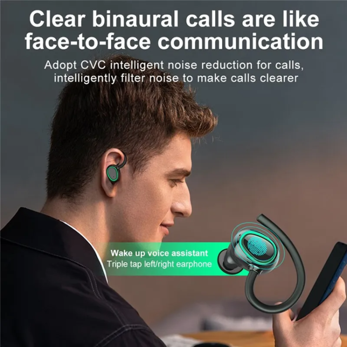 A-One Brand - i22 Ear-Hook Hörlurar Bluetooth TWS Sports Trådlös