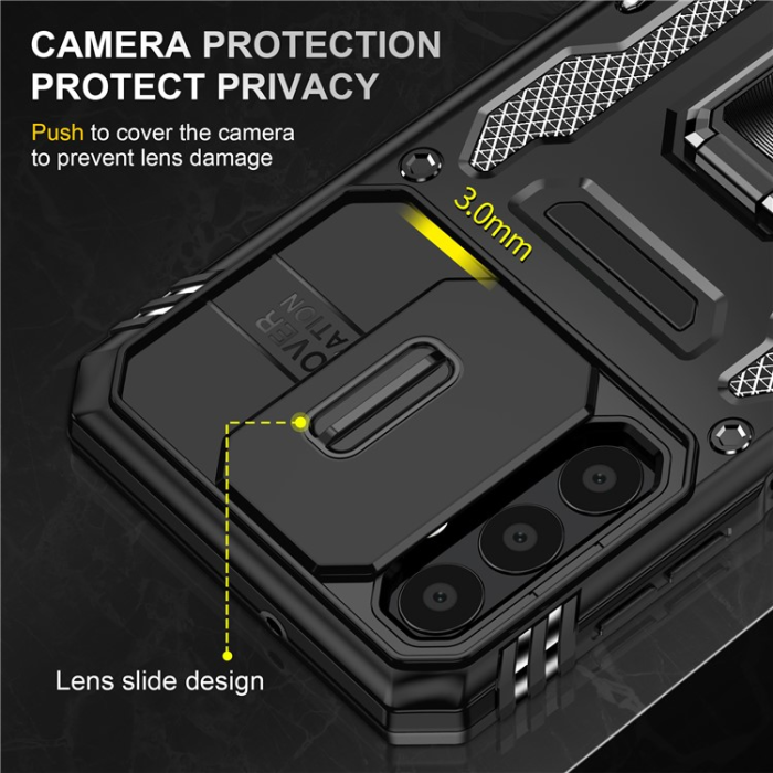 A-One Brand - Galaxy A23 4G/5G Mobilskal Ringhållare Kickstand - Svart