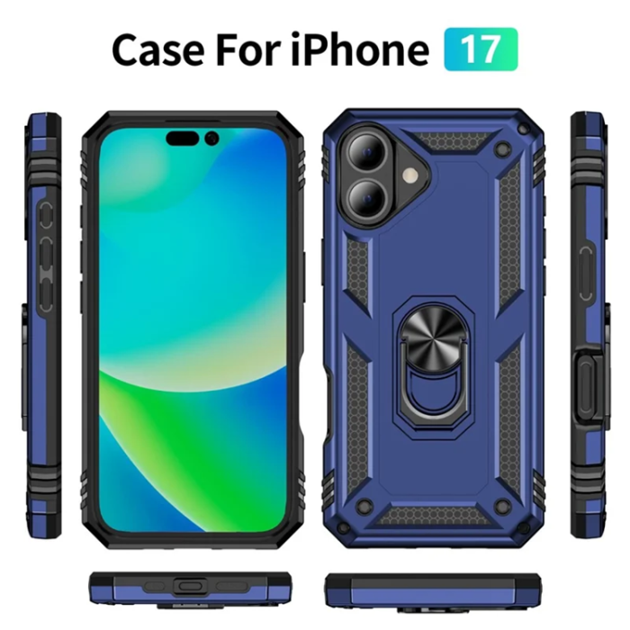  - iPhone 17 Mobilskal med Kickstand - Blå