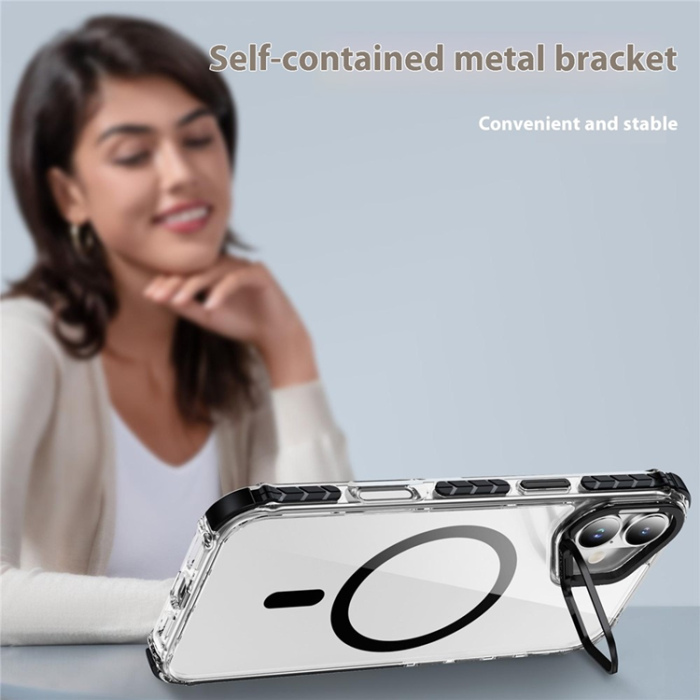 A-One Brand - iPhone 16 Mobilskal MagSafe Kickstand - Svart