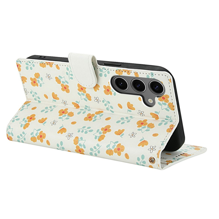A-One Brand - Galaxy S25 - S24 Plånboksfodral Rhombic Floral A3
