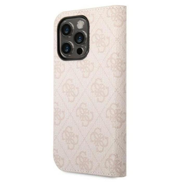 Guess - GUESS iPhone 14 Pro Max Plånboksfodral Vintage Gold Logo - Rosa