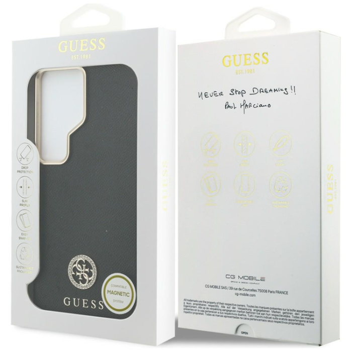 Guess - Guess Mobilskal För Galaxy S26 Ultra MagSafe Rhinestone Round Logo