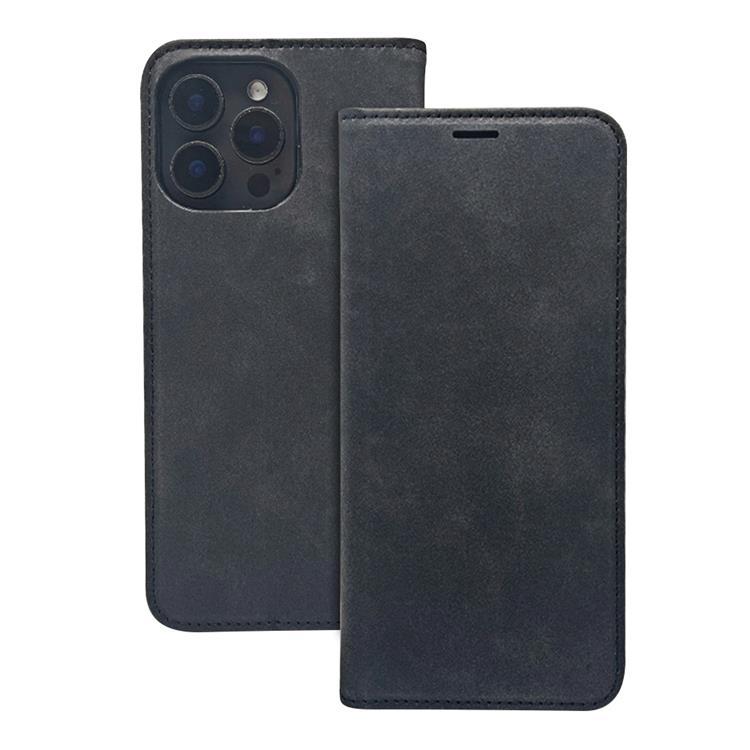 iPhone 16 Plus Plånboksfodral Smart Suede - Svart | 2353 | AlltMobil