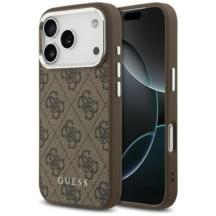 Guess - Guess iPhone 17 Pro Mobilskal MagSafe 4G Classic Logo - Brun