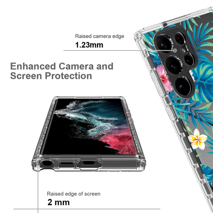 OEM - Galaxy S23 Ultra Skal Pattern Printing - Plantain Leaf
