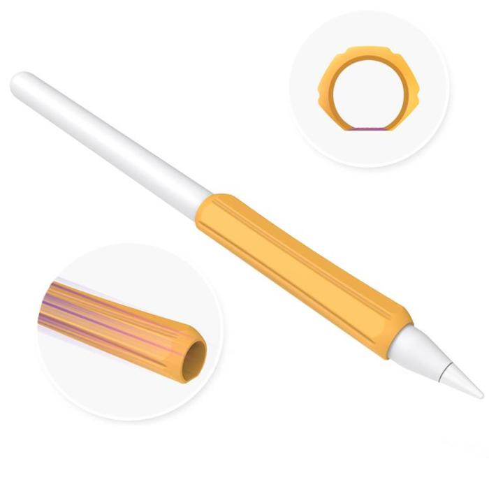 UTGATT1 - Stoyobe 3 Pcs Set Silikon Hållare För Stylus Penna - Orange/Svart/Vit