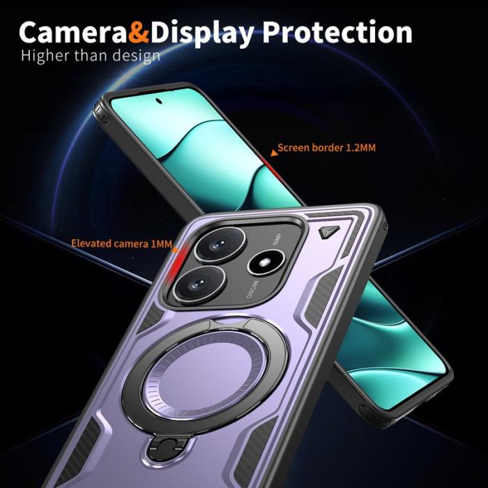 N/A - Mobilskal till Xiaomi Redmi Note 14 5G Plast Militärt Skydd - Lila