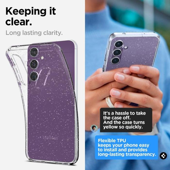 UTGATT - Spigen Galaxy S23 FE Mobilskal Liquid Crystal - Glitter Crystal
