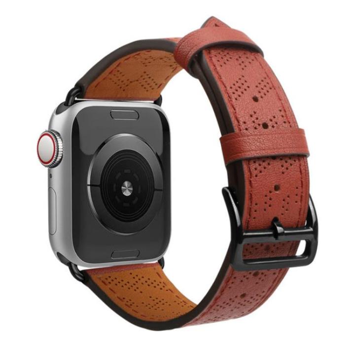 OEM - Apple Watch Ultra/SE/8/7/6/5/4 (41/42/38mm) Armband - Rödbrun