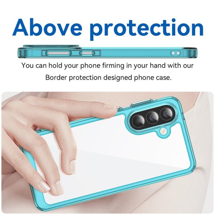 WANLONFENG - WANLONFENG Mobilskal till Samsung Galaxy A57 TPU Akryl Skydd - Transparent Blå