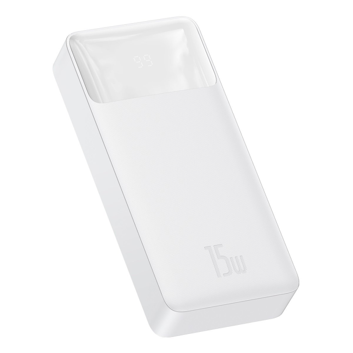 UTGATT - Baseus Pwerbank 20000 mAh 15W Bipow + Micro-USB Kabel - Vit