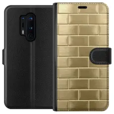 Gustaf - Pl&aring;nboksfodral till OnePlus 8 Pro med Gyllene Murstenar