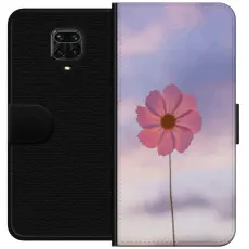 Gustaf - Pl&aring;nboksfodral till Xiaomi Redmi Note 9S med Rosa blomma