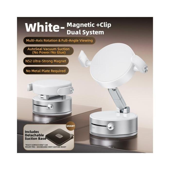 OEM - Magnetisk Bilhållare med Sugkopp A9 360° Rotation