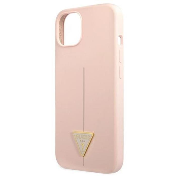 Guess - Guess iPhone 13 mini Skal Silicone Triangle - Rosa