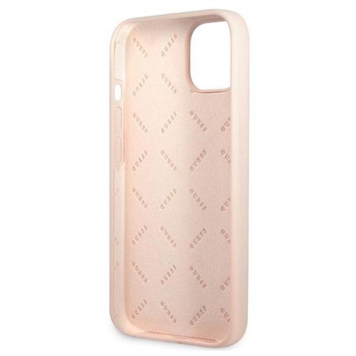 Guess - Guess iPhone 13 mini Skal Silicone Triangle - Rosa