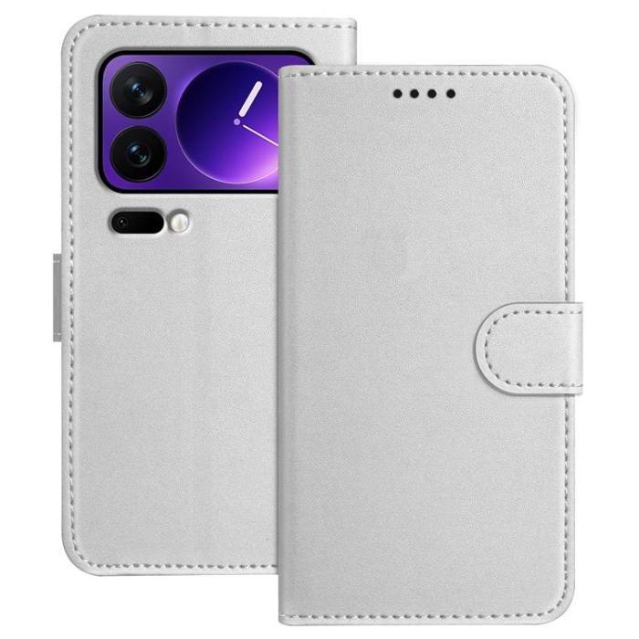 A-One Brand - Xiaomi 17 Pro Max Plånboksfodral Solid Color Anti Drop - Silver