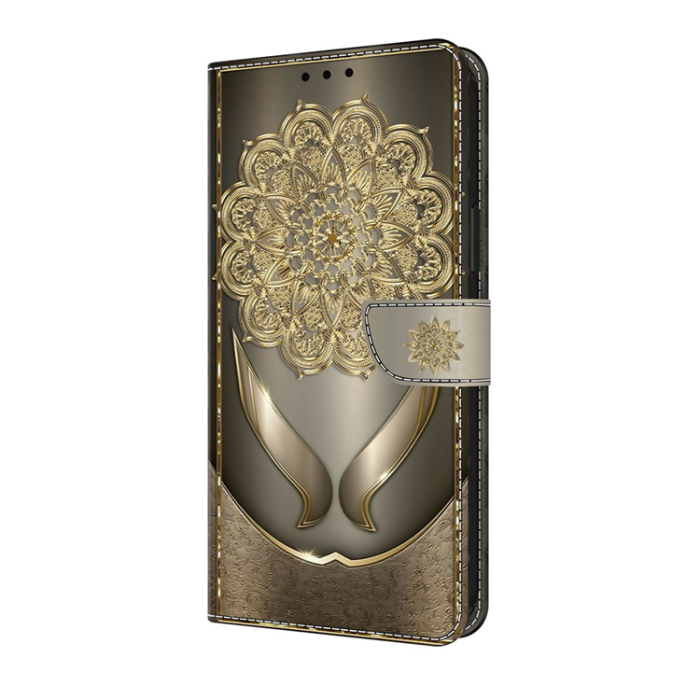 A-One Brand - Galaxy A17/A26 Plånboksfodral PU-läder Pattern Printing - Guld