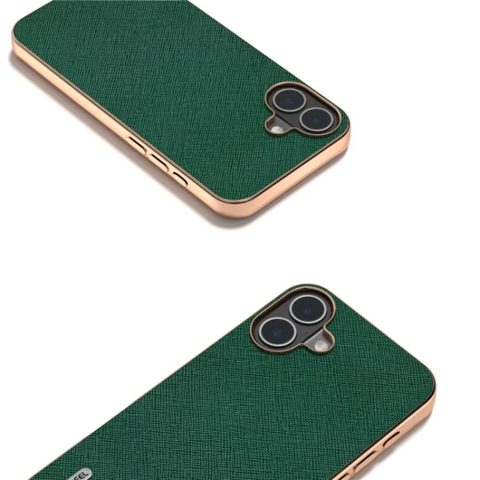 ABEEL - ABEEL iPhone 16 Plus Mobilskal Äkta Läder Electroplating