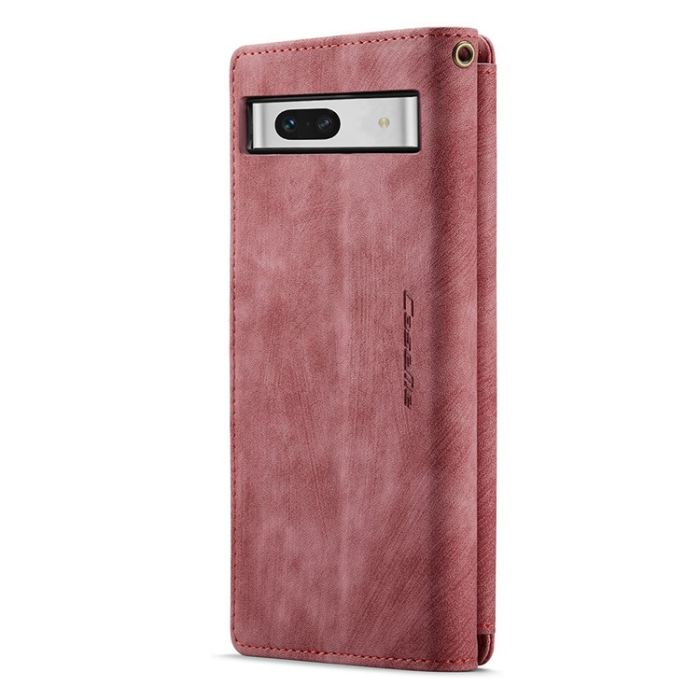 Caseme - CASEME Google Pixel 7A Plånboksfodral C30 Zipper - Röd