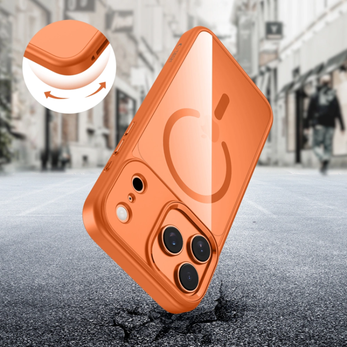 Tech-Protect - Tech-Protect iPhone 17 Pro Mobilskal Magsafe - Orange/Clear