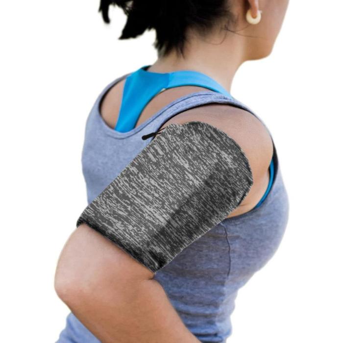 UTGATT - Elastic Fabric Armband L Running Fitness - Grå