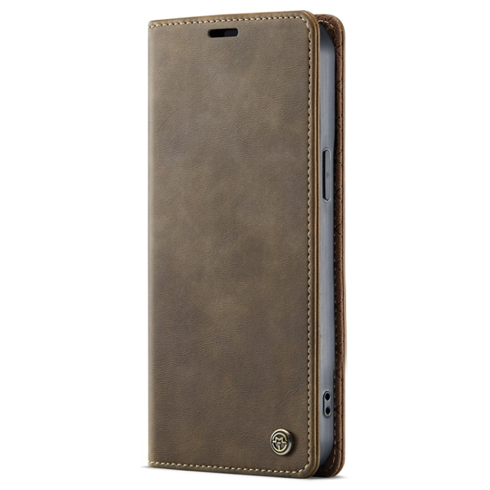 Caseme - Caseme iPhone 16e Plånboksfodral RFID Blocking - Coffee