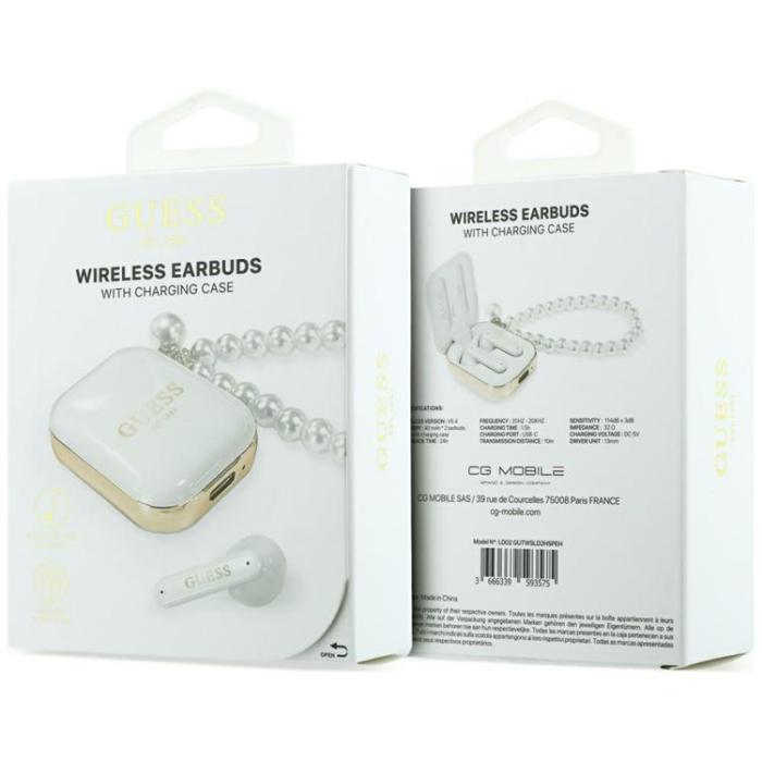 Guess - Guess TWS In-Ear Hörlurar Pearl Strap - Vit