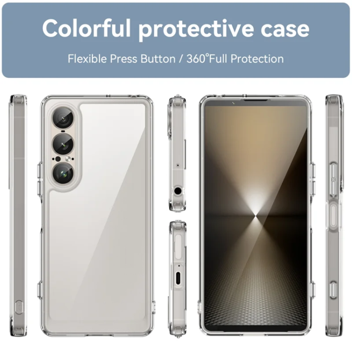 A-One Brand - [2-Pack]Sony Xperia 1 VII Mobilskal Med Skärmskydd - Transparent