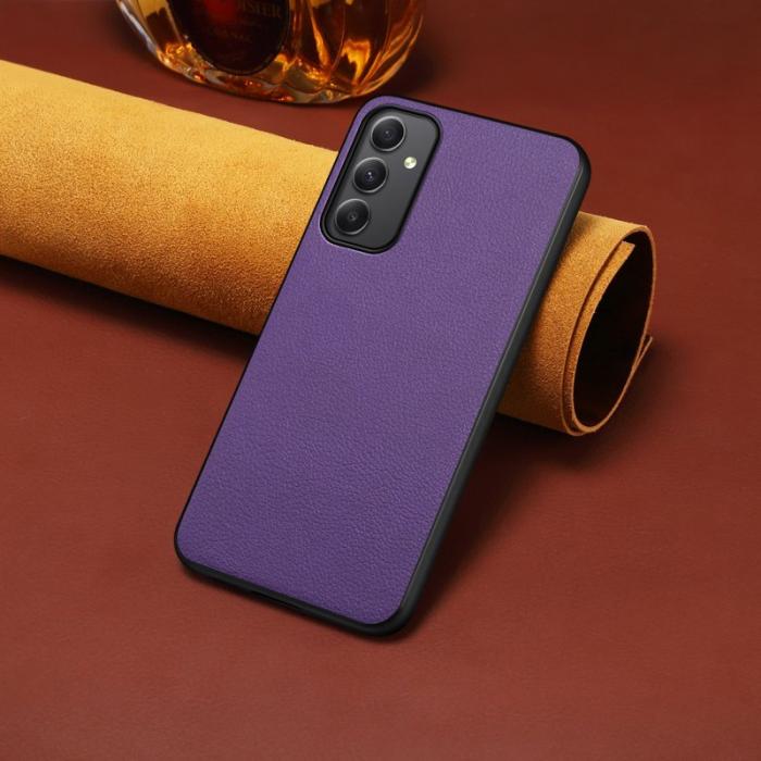 OEM - Samsung Galaxy A35 5G Skal Äkta Läder Anti-Scratch - Lila
