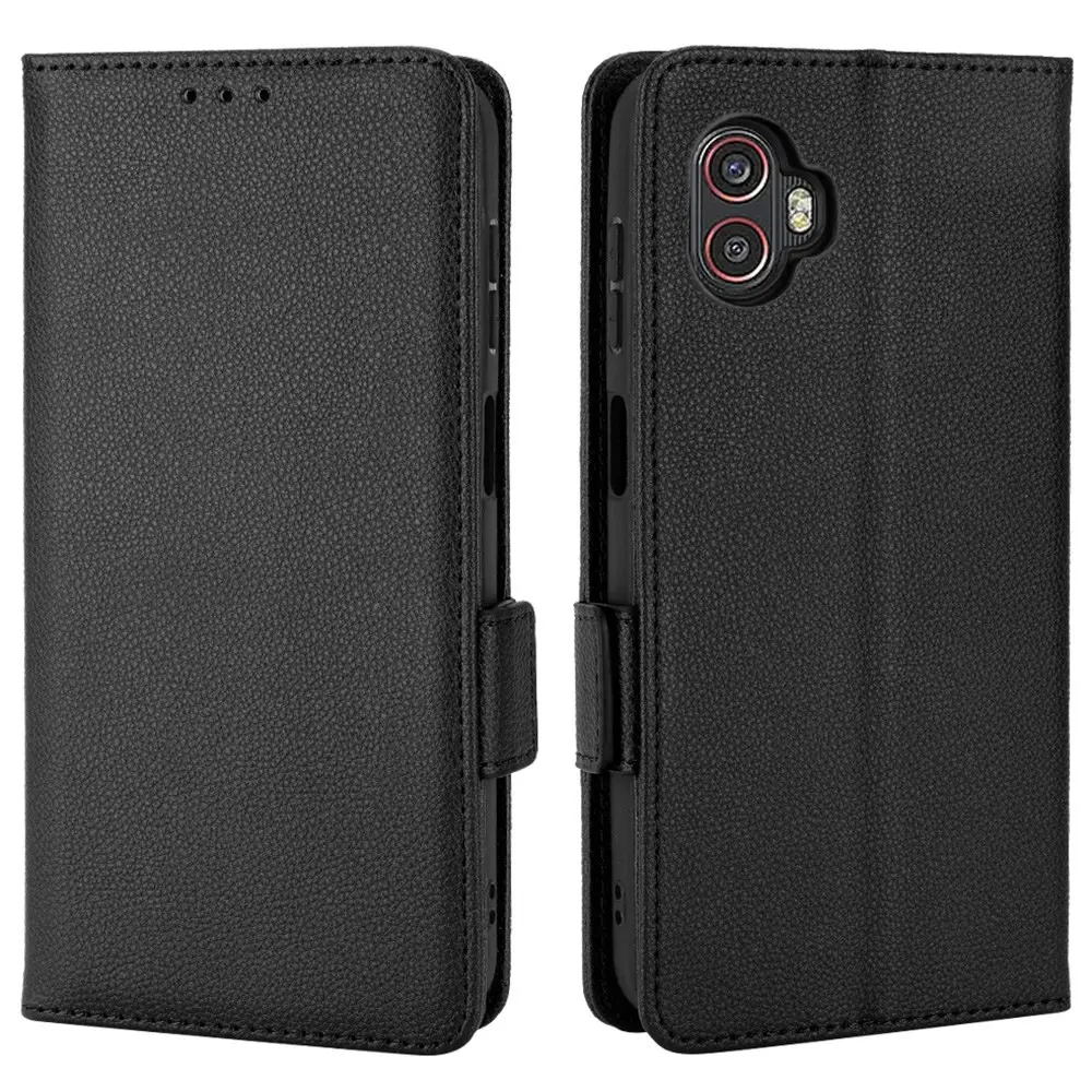 Galaxy Xcover 6 Pro Plånboksfodral PU Läder - Svart | 2353 | AlltMobil