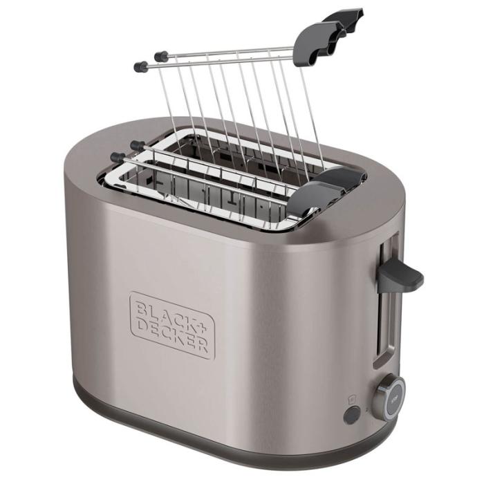 BLACK+DECK - BLACK+DECK Brödrost Toaster 2-Slots 900W Inox