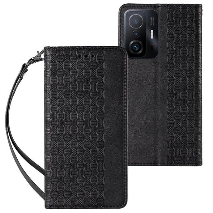 OEM - Galaxy A12 (2020/2021) Plånboksfodral Magnet Strap - Svart