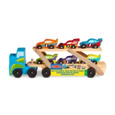 MND - MND Tr&auml;fordon Wooden Vehicles Car Carrier Mega Race Car