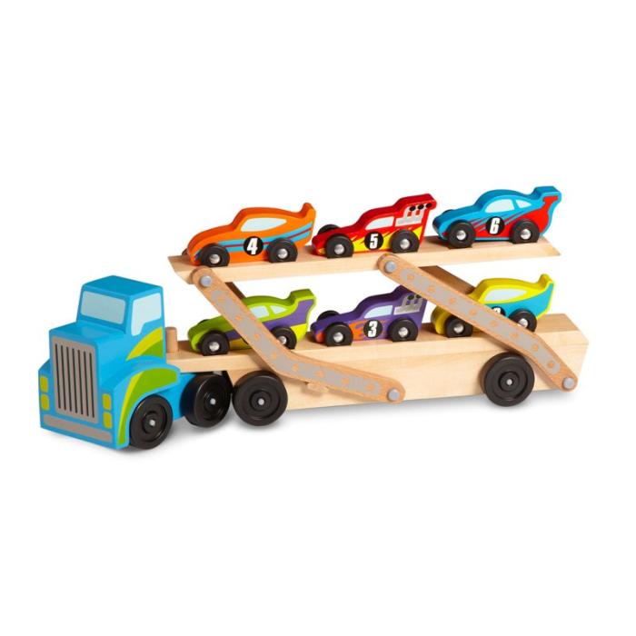 MND - MND Träfordon Wooden Vehicles Car Carrier Mega Race Car