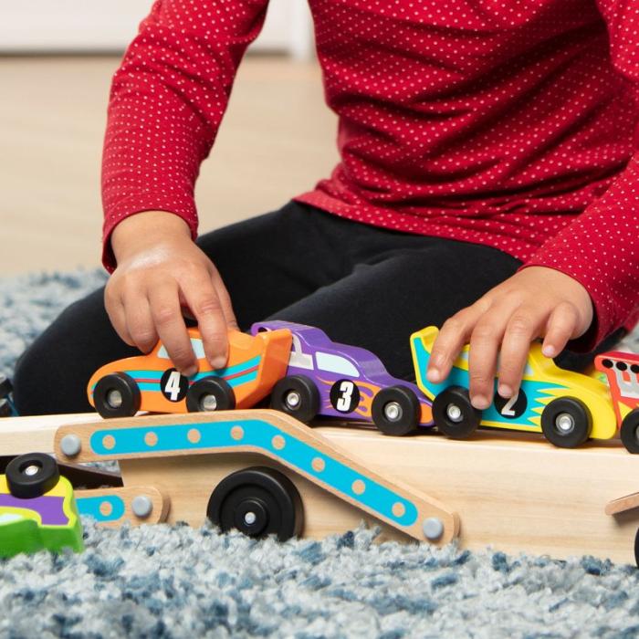 MND - MND Träfordon Wooden Vehicles Car Carrier Mega Race Car