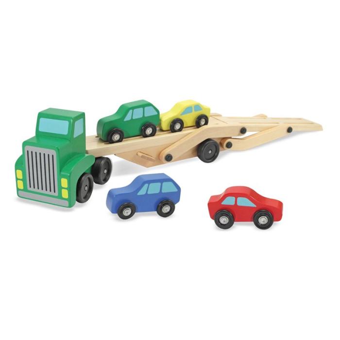 MND - MND Träleksak Wooden Car Carrier Truck and Cars Trä