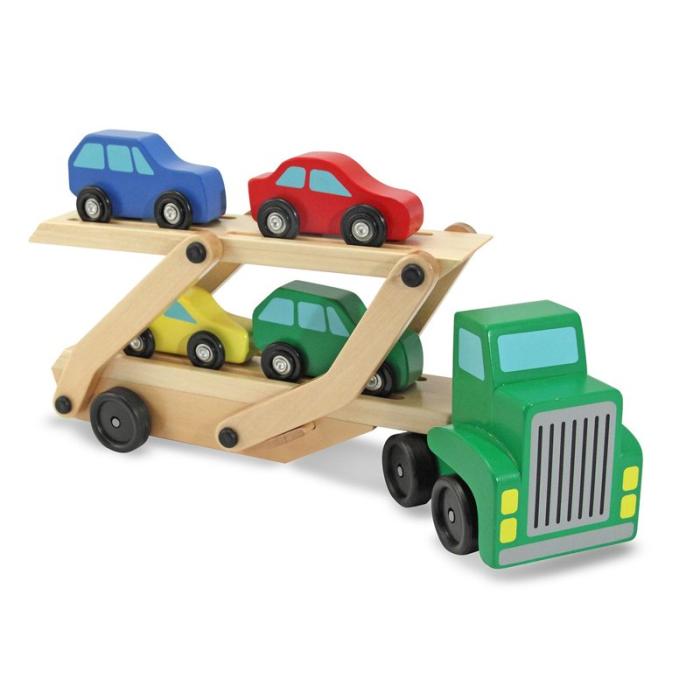 MND - MND Träleksak Wooden Car Carrier Truck and Cars Trä
