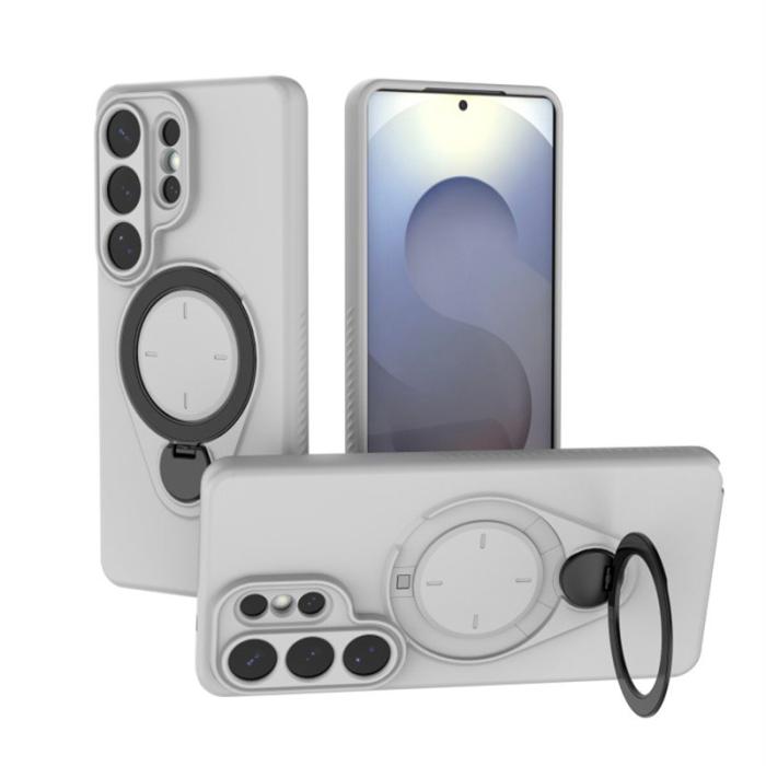 OEM - Mobilskal för Samsung Galaxy S26 Ultra Kickstand PC + TPU - Grå
