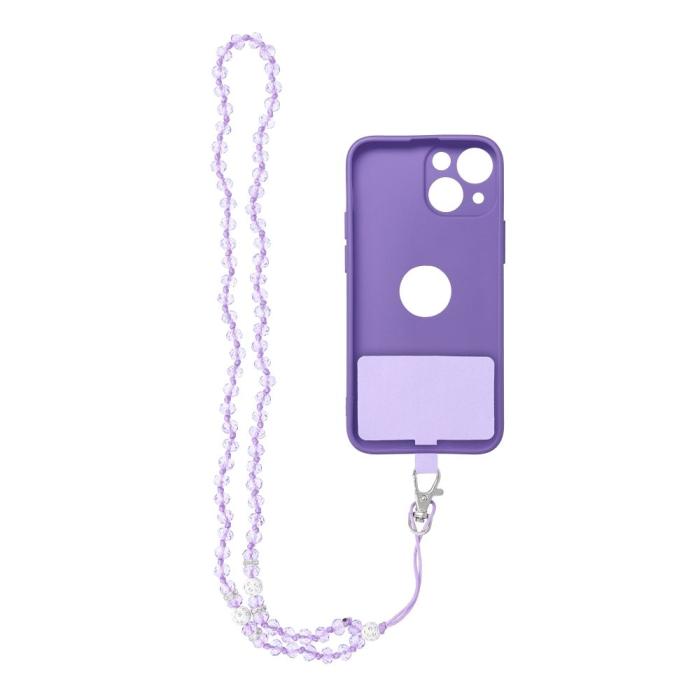 OEM - Crystal Diamond telefonhänge 74m - lila