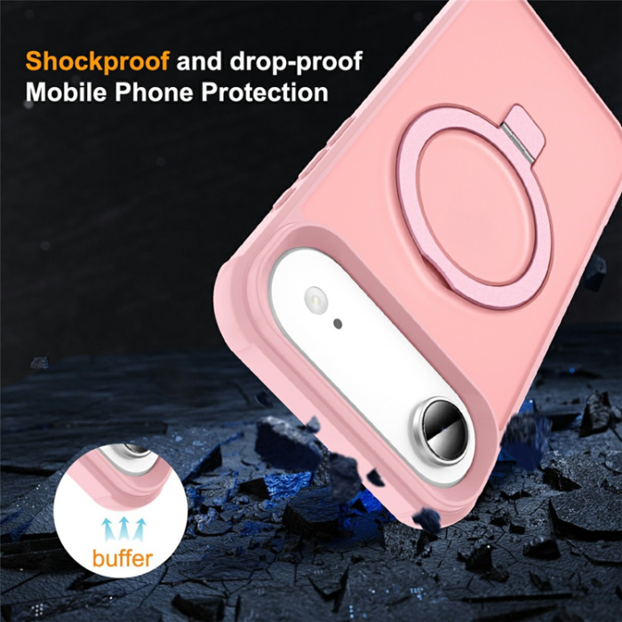 A-One Brand - iPhone 17 Air Mobilskal MagSafe TPU+PC Kickstand - Rosa