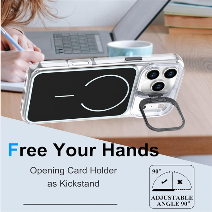 A-One Brand - iPhone 17 Pro Mobilskal MagSafe Lens Kickstand TPU + PC