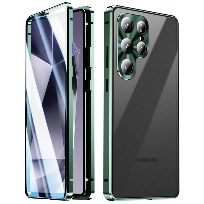 OEM - Mobilskal för Samsung Galaxy S26 Ultra Dubbel Sidor Härdat Glas - Grön