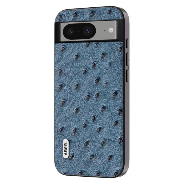 ABEEL - ABEEL Google Pixel 8 Plånboksfodral Äkta Läder Blå Genuine Leather