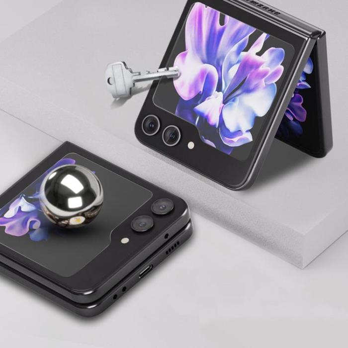 Whitestone - [2-Pack] Whitestone Galaxy Z Flip 5 Härdat Glas Skärmskydd Dome