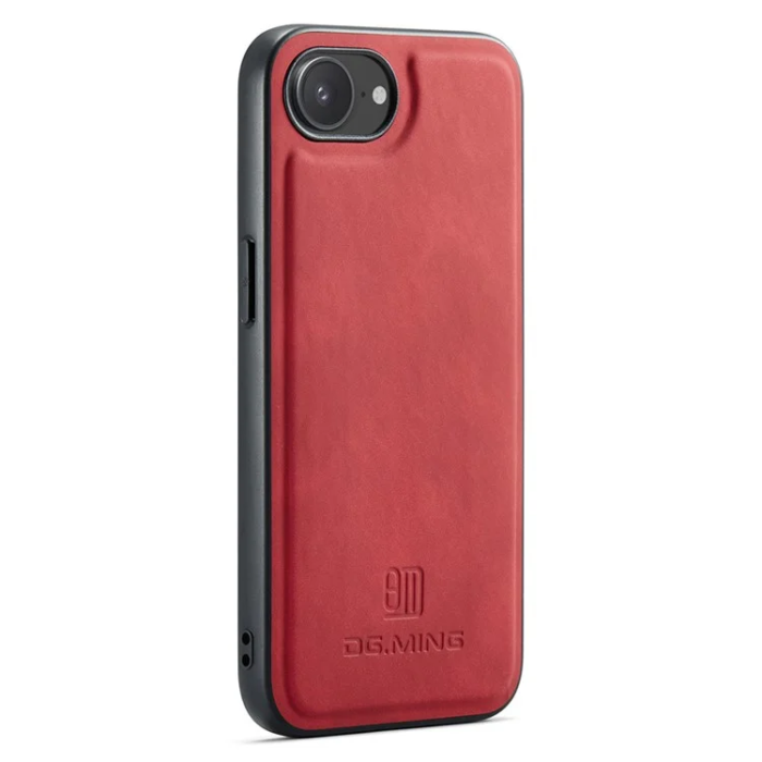 DG.MING - DG.MING iPhone 16e Mobilskal Hybrid Läder - Röd