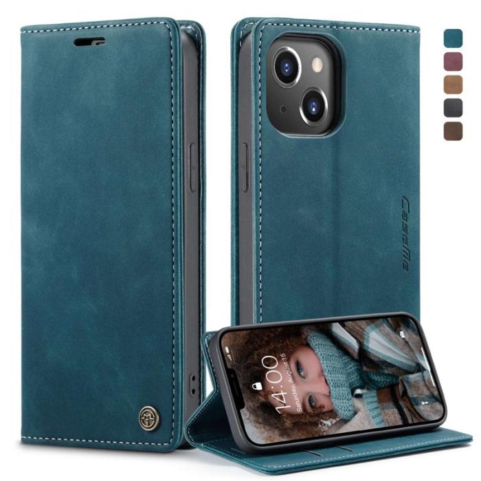 Caseme - CASEME 013 Wallet Mobilskal för iPhone 13 6.1 tum - Blå