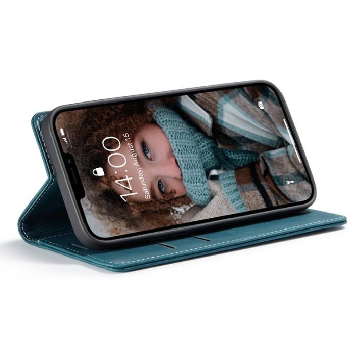 Caseme - CASEME 013 Wallet Mobilskal för iPhone 13 6.1 tum - Blå