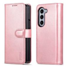AZNS - AZNS Samsung Galaxy Z Fold5 Pl&aring;nboksfodral Konstl&auml;der - Ros&eacute;guld